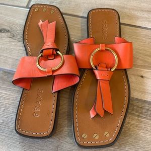 FRAME Leather Flip Flops
